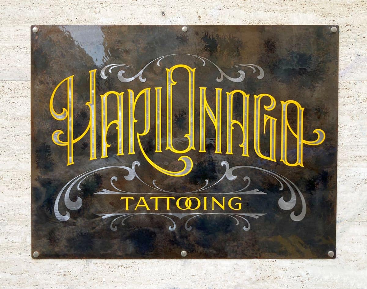 Insegna squadrata - HariOnago Tattoing